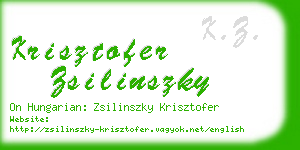 krisztofer zsilinszky business card